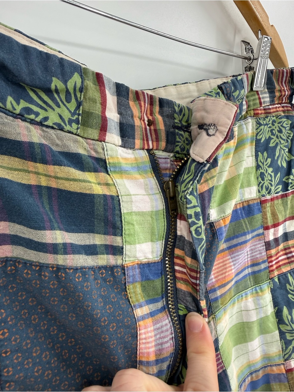 Brooks Brothers Cotton Patchwork Madras Shorts | Multicolor | 36 - Picture 6 of 8
